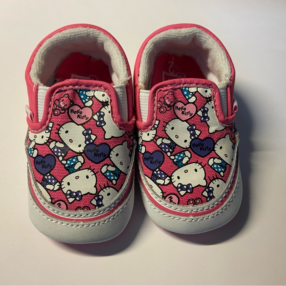 Vans Hello Kitty Pink and White Baby Walker Shoes